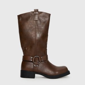 Brown Western Ankle Boots