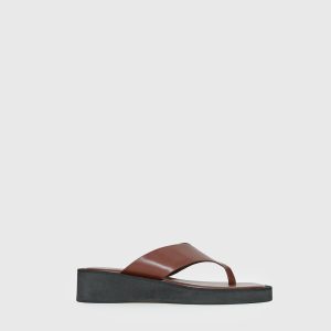 Chocolate Slim Strap Sandals