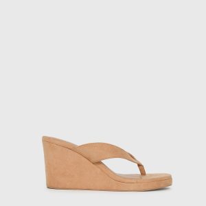 Tan Soft Wedge Heels